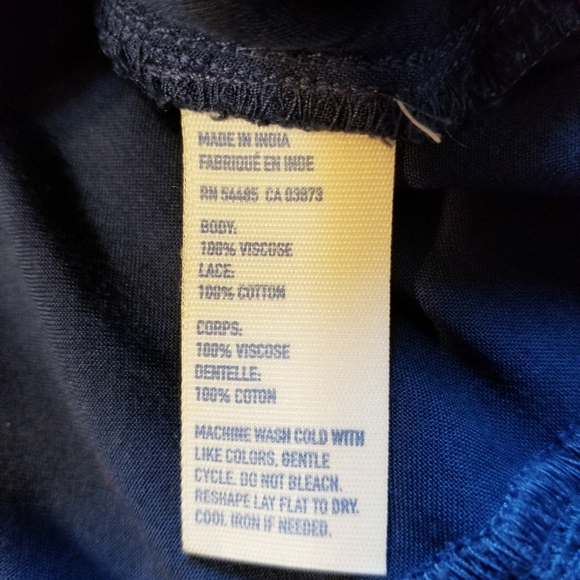 AMERICAN EAGLE L blue peasant boho crochet… - Picture 9 of 9